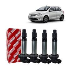 4 Bobina Ignição Etios 1.3 1.5 16v Flex 2013 2014 2015 2016 - TOYOTA