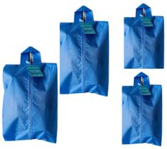4 Bolsas Porta Sapato Viagem Nécessaire Tenis Calçado Roupa Mochila Azul