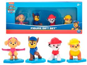 4 Bonecos Chase, Skye, Marshall e Rubble - Patrulha Canina