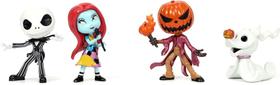4 Bonecos The Nightmare Before Christmas Jack Skellington, Sally, Zero, Pumpkin Metalfigs Jada