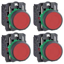 4 Botão Comando Plástico 22mm Bloco 1NF - Modelo XB5AA42 Schneider 4 Botão Comando Plástico 22mm Bloco 1NF - Modelo XB5AA42 Schneider