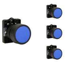 4 Botão De Comando Steck SLPRN4 Azul Para Automação IP40 4 Botão De Comando Steck SLPRN4 Azul Para Automação IP40
