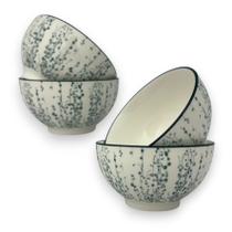 4 Bowl Tigela Cumbuca Galhos Flor de Cerejeira Verde Pequeno 4 Bowl Tigela Cumbuca Galhos Flor de Cerejeira Verde Pequeno