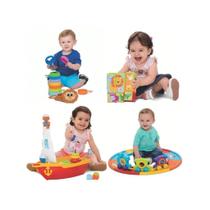 4 Brinquedo Didatico: Trem Com Trilho, Empilha Macaco, Mega Barco E Cubinho 5 EM 1 4 Brinquedo Didatico: Trem Com Trilho, Empilha Macaco, Mega Barco E Cubinho 5 EM 1