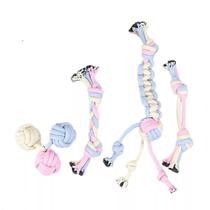 4 Brinquedos de Corda Mordedor Resistente Pet Cães 4 Brinquedos de Corda Mordedor Resistente Pet Cães