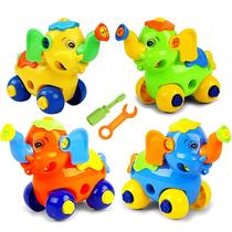 4 Brinquedos Didático Monta e Desmonta Elefantinho Educativo