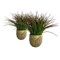 4 Buquês de capim folhagem artificial 39cm planta artificial para artesanato decoração enfeites - DE27065
