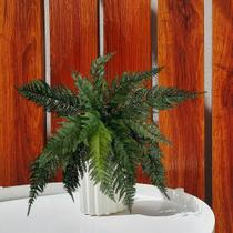 4 Buquês de Samambaia Artificial Verde Escuro e Claro com 50cm para Arranjos Suspensos DE294912