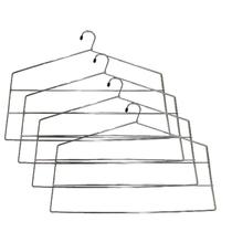 4 Cabides Para Calças Triplo Aço Cromado Reforçado Organizador 4 Cabides Para Calças Triplo Aço Cromado Reforçado Organizador