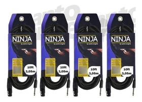 4 Cabo De Microfone 0.20MM Conectores P10 x XLRF Mod NINJAHG B 10FT/3.05 4 Cabo De Microfone 0.20MM Conectores P10 x XLRF Mod NINJAHG B 10FT/3.05
