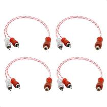 4 Cabo Y 1 Femea E 2 Machos Verm Prata Injetado Techone 4mm 4 Cabo Y 1 Femea E 2 Machos Verm Prata Injetado Techone 4mm