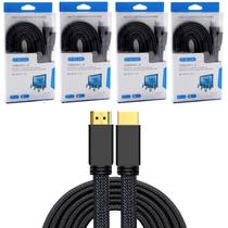 4 Cabos HDMI Full HD Trançado It Blue 3Mts Atacado Lojista