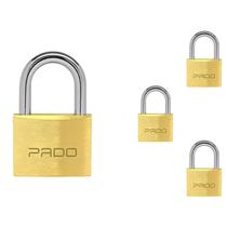 4 Cadeado Pado Tradicional 30mm Latão Maciço Autoblocável 4 Cadeado Pado Tradicional 30mm Latão Maciço Autoblocável