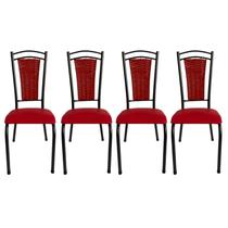 4 Cadeira Paris Preto Cozinha Assento Estofado Sala Jantar Área Gourmet Churrasco Junco Fibra Sintética 4 Cadeira Paris Preto Cozinha Assento Estofado Sala Jantar Área Gourmet Churrasco Junco Fibra Sintética