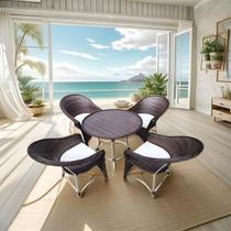 4 cadeiras 1 Mesa Area Externa Alumínio e Fibra 4 cadeiras 1 Mesa Area Externa Alumínio e Fibra