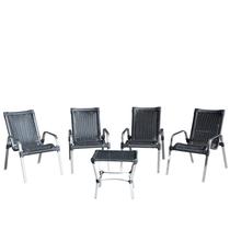 4 Cadeiras Colômbia para Área externa de Alumínio Varanda