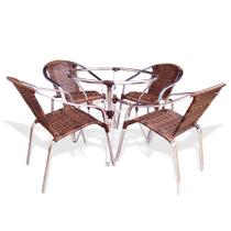 4 cadeiras de área maresia + 1 mesa alta, jardim, varanda, churrasqueira, piscina, gourmet, edicula, churrasqueira