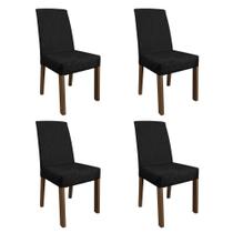 4 Cadeiras De Jantar 4255 Rustic/oxford Madesa Rustic/oxford 4 Cadeiras De Jantar 4255 Rustic/oxford Madesa Rustic/oxford