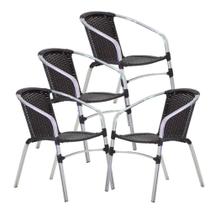 4 Cadeiras Floripa em Alumínio Para Cozinha, Área, Jardim, Jantar Trama Original