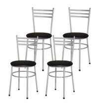 4 Cadeiras para Mesa Epoxi Cinza