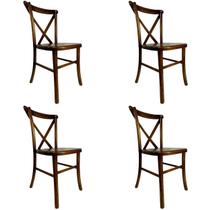 4 Cadeiras Sala de Jantar Paris de Madeira Eucalipto Katrina 4 Cadeiras Sala de Jantar Paris de Madeira Eucalipto Katrina