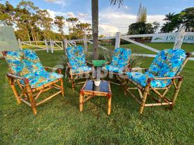 4 Cadeiras Soltas Fabrica Feita De Bambu Para Áreas Externas - Compree