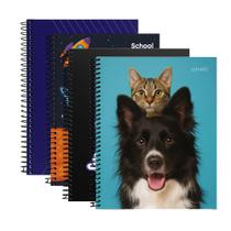 4 Cadernos 10 Matéria 160fls Universitário Confetti Modelos