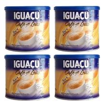 4 CAFÉ COM LEITE Solúvel IGUAÇU Lata 300g