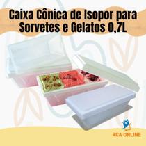 4 Caixas Cônicas De Isopor 0,7 Litros Eps Sorvetes E Gelatos 4 Caixas Cônicas De Isopor 0,7 Litros Eps Sorvetes E Gelatos