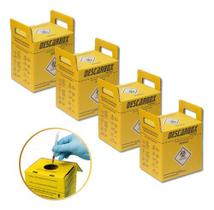 4 Caixas Perfuro Cortante 7 Litros Descarbox Para Descarte 4 Caixas Perfuro Cortante 7 Litros Descarbox Para Descarte