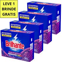 4 Caixas Sabão em Pó Brilhante 800g cada Lava Roupas