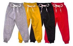 4 Calça Frio Infantil Moletom Grosso Flanelada Menino Menina