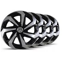 4 Calota Esportiva Aro 15 Spider Prata Preto Gol Voyage Fox