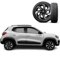 4 Calota Spider Black Silver Aro 14 Renault Clio Sandero 4 Calota Spider Black Silver Aro 14 Renault Clio Sandero