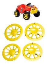 4 Calotas Smart Passeio & Pedal Vermelho Bandeirante