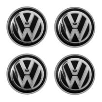 4 Calotinha Tampa Central Roda Emblema Vw Gol G5 Krmai 56mm