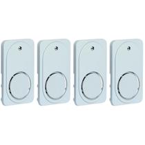 4 Campainhas Embutir Tipo Timbre 220v Com Placa 4x2 Pial