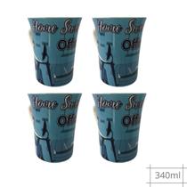 4 Caneca 340ml Home Office Achocolatado Leite Quente