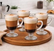 4 Canecas Capuccino Vidro 120ml