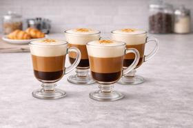 4 Canecas Capuccino Vidro 120mL