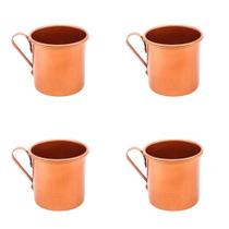4 Canecas Moscou Mule 350ml Aluminio Pintada Cobre Drink Festa Pub