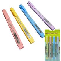 4 Canetas MarcaTexto Pincéis Cores Vibrantes Para Destro e Canhoto Pastéis Neon 4 Canetas MarcaTexto Pincéis Cores Vibrantes Para Destro e Canhoto Pastéis Neon