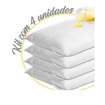 4 Capa Fronha para Travesseiro Branca 49cm X 69cm Capas Proteção Antiácaro - VidaPratika