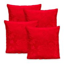 4 Capas Almofada C/ Zíper 40cmx40cm Jacquard Adamascado Luxo