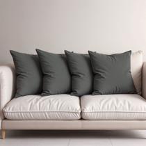 4 Capas Almofada Veludo Suede Sofa 45x45 Cinza Escuro 4 Capas Almofada Veludo Suede Sofa 45x45 Cinza Escuro