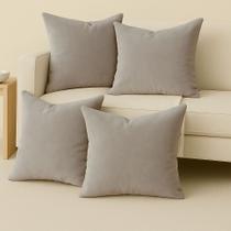 4 Capas Almofadas Veludo Sala Sofa Quarto 45x45 Diversidade Cores Cor:Caputino