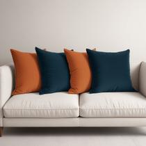 4 Capas Almofadas Veludo Sofa Tons Cores 45x45