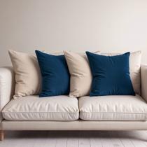 4 Capas Almofadas Veludo Sofa Tons Cores 45x45