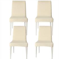 4 Capas Cadeira Jantar Proteção Assento Sala Jantar Elastano