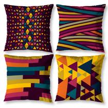 4 Capas de Almofada 40cm x 40cm Decorativas Coloridas Sala Sofá Quarto